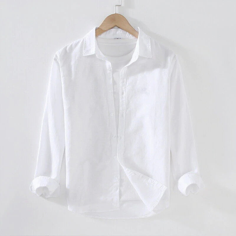 Men's Cotton Solid Luxury White Color Casual Full Sleeve Shirt – Royal Feel